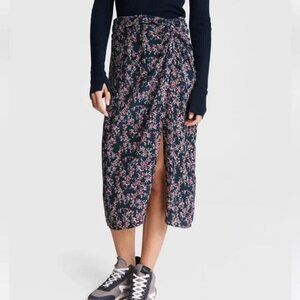 Rag & Bone Amber Silk Floral Midi Skirt